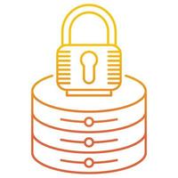 server lock icon, suitable for a wide range of digital creative projects. vector