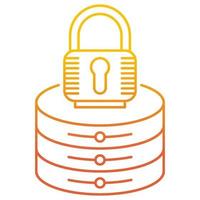 server lock icon, suitable for a wide range of digital creative projects. vector