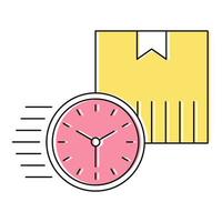 shipping timer icon, suitable for a wide range of digital creative projects. vector