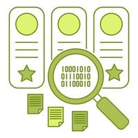 document search icon, suitable for a wide range of digital creative projects. vector