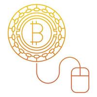 gane el icono de bitcoin, adecuado para una amplia gama de proyectos creativos digitales. vector