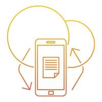 mobile app sync icon, suitable for a wide range of digital creative projects. vector