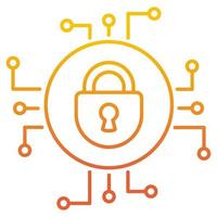 cyber security icon, suitable for a wide range of digital creative projects. vector