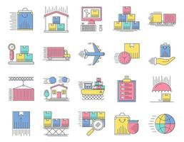 Shipping Services icons, suitable for a wide range of digital creative projects. vector