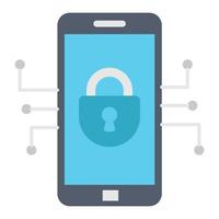 mobile security icon, suitable for a wide range of digital creative projects. vector