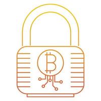 ícono de billetera bitcoin, adecuado para una amplia gama de proyectos creativos digitales. vector