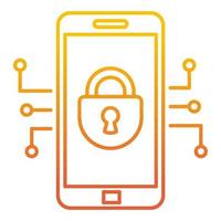 mobile security icon, suitable for a wide range of digital creative projects. vector