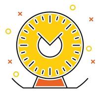 icono de reloj, adecuado para una amplia gama de proyectos creativos digitales. vector