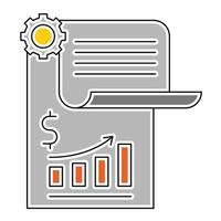 icono de informe financiero, adecuado para una amplia gama de proyectos creativos digitales. vector