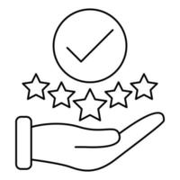 positive feedback icon, suitable for a wide range of digital creative projects. vector