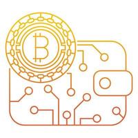 Bitcoin wallet icons, suitable for a wide range of digital creative projects. vector