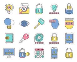 Password and Security icons, suitable for a wide range of digital creative projects. vector