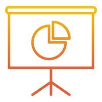 Business presentation icon, suitable for a wide range of digital creative projects. vector