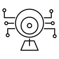 camera surveillance icon, suitable for a wide range of digital creative projects. vector