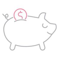 piggy bank icon, suitable for a wide range of digital creative projects. vector