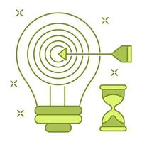 icono de objetivo de idea, adecuado para una amplia gama de proyectos creativos digitales. vector