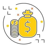 money flow icon, suitable for a wide range of digital creative projects. vector