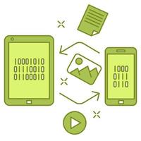 data exchange icon, suitable for a wide range of digital creative projects. vector