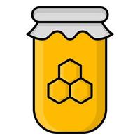 icono de tarro de miel, adecuado para una amplia gama de proyectos creativos digitales. vector