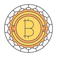 bitcoin icon, suitable for a wide range of digital creative projects. vector
