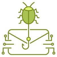 email virus attack icon, suitable for a wide range of digital creative projects. vector