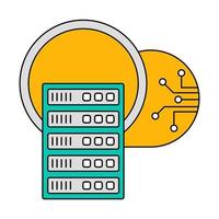 cloud storage icon, suitable for a wide range of digital creative projects. vector