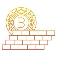Bitcoin protection icon, suitable for a wide range of digital creative projects. vector