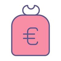 icono del euro, adecuado para una amplia gama de proyectos creativos digitales. vector