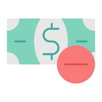 Refuse money icon, suitable for a wide range of digital creative projects. vector