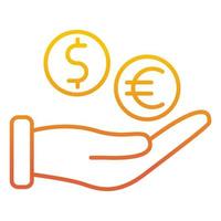 funding icon, suitable for a wide range of digital creative projects. vector