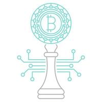 bitcoin strategy icon, suitable for a wide range of digital creative projects. vector
