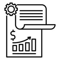 financial report icon, suitable for a wide range of digital creative projects. vector