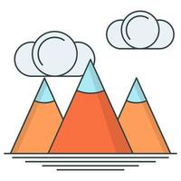 mountain icon, suitable for a wide range of digital creative projects. vector