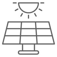 ícono de energía solar, adecuado para una amplia gama de proyectos creativos digitales. vector