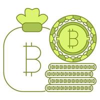 icono de bitcoin, adecuado para una amplia gama de proyectos creativos digitales. vector