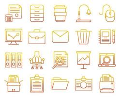 Office icons, suitable for a wide range of digital creative projects. vector