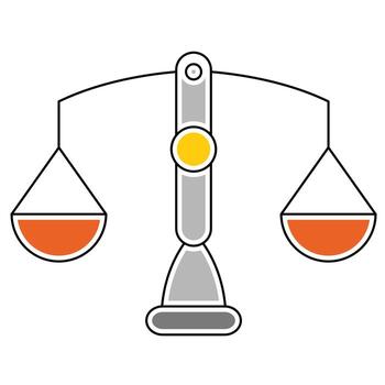 icono de escalas, adecuado para una amplia gama de proyectos creativos digitales. vector