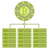 blockchain servers icon, suitable for a wide range of digital creative projects. vector