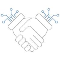 handshake icon, suitable for a wide range of digital creative projects. vector