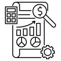 financial report icon, suitable for a wide range of digital creative projects. vector
