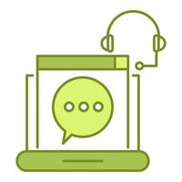 Online support icon, suitable for a wide range of digital creative projects. vector