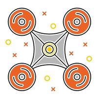 Drone icon, suitable for a wide range of digital creative projects. vector