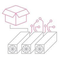open block bitcoin icon, suitable for a wide range of digital creative projects. vector
