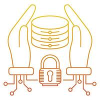 Data security icon, suitable for a wide range of digital creative projects. vector