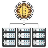 blockchain servers icon, suitable for a wide range of digital creative projects. vector