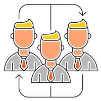 teamwork icon, suitable for a wide range of digital creative projects. vector