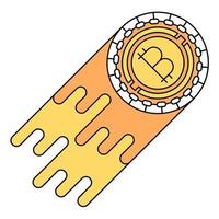 hashrate bitcoin icon, suitable for a wide range of digital creative projects. vector