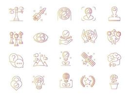 Career advancement icons, suitable for a wide range of digital creative projects. vector