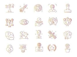Career advancement icons, suitable for a wide range of digital creative projects. vector
