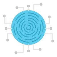 fingerprint crypto icon, suitable for a wide range of digital creative projects. vector
